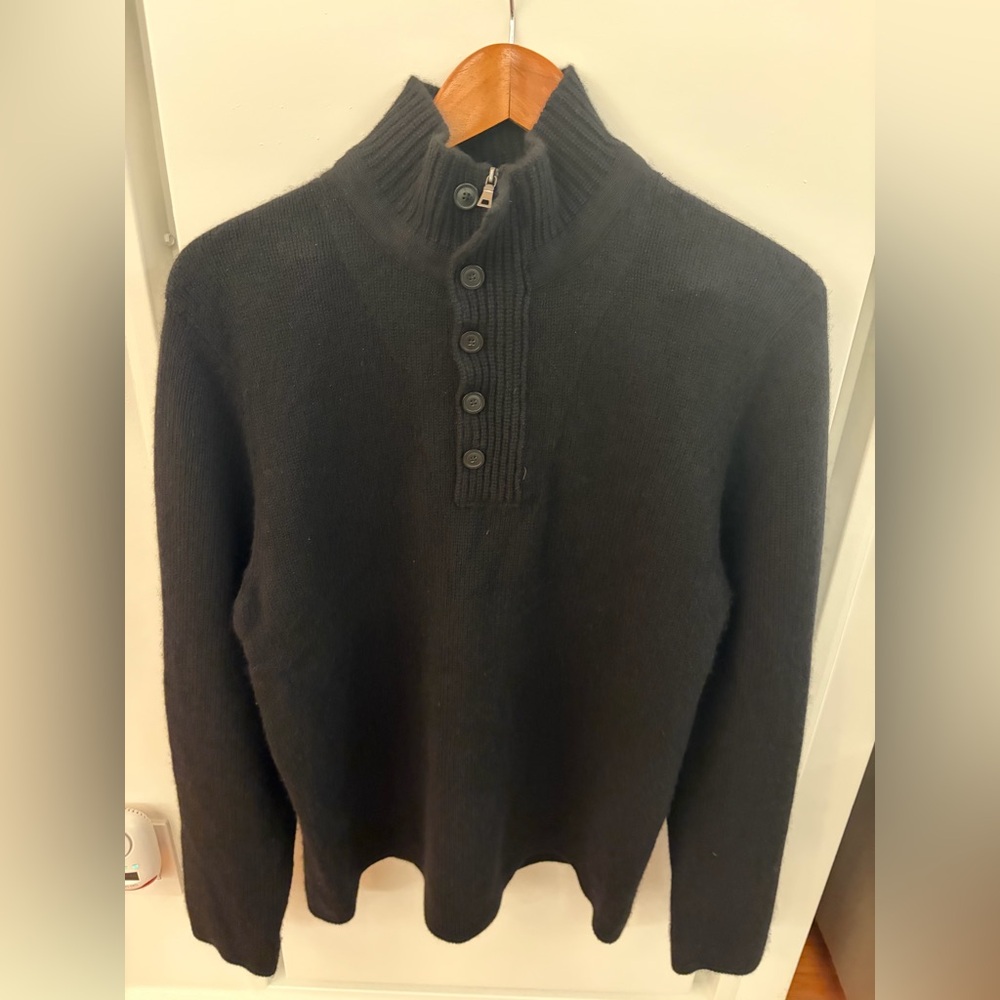 Bloomingdale's Charcoal Zip-Up Sweater